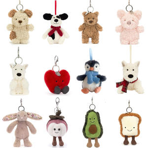 Vente en gros de porte-clés en peluche inspiré des chats-Pendentif poupée douce thème café crème <span class=keywords><strong>fromage</strong></span> et breloque sac à dos - Product Image 1