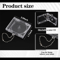 Boîtes de rangement compactes en acrylique transparent pour mini albums DVD, boîtes à bijoux pour disques musicaux, cadeaux décoratifs