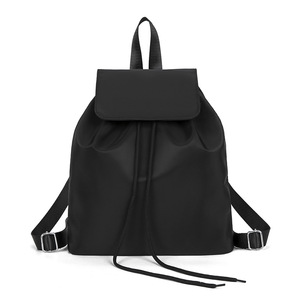 Custom Printing Drawstring <b>Backpack</b> <b>Women</b> PU Leather Shoulder Bag for School Travel Daily Use Low MOQ Minimalist Lightweight - Product Image 3