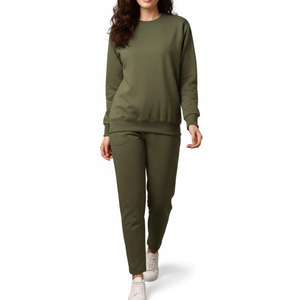 Ensemble de survêtement 2 pièces pour femme, nouvelle conception, faible MOQ, haute qualité, personnalisable, pour le sport et le quotidien en hiver - Product Image 1