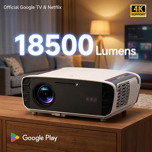 YDH-A9 2026 New 18500 Lumens 4K LED Projector Full HD 1080P Android Auto Focus 5G WiFi Proyector for Home Theater