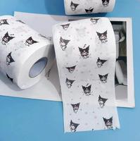 Rouleaux de papier toilette imprimés en gros, doux, 3 plis, en pâte de bois vierge, motif dessin animé, pour usage domestique et quotidien des étudiants