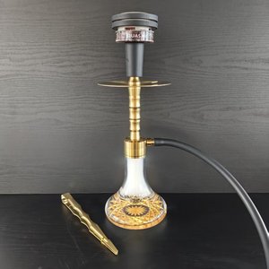 Bán buôn nhà máy Shisha cao cấp bằng thép không gỉ MR EDS 36cm mạ vàng, bộ shisha dành cho quán bar - Product Image 1
