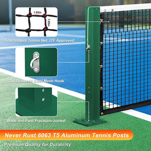 Sistema <span class=keywords><strong>de</strong></span> Red <span class=keywords><strong>de</strong></span> Tenis Personalizado, Resistente, Tamaño Reglamentario para <span class=keywords><strong>Canchas</strong></span> <span class=keywords><strong>Deportivas</strong></span> Multideportivas al Aire Libre, Fabricante - Product Image 2