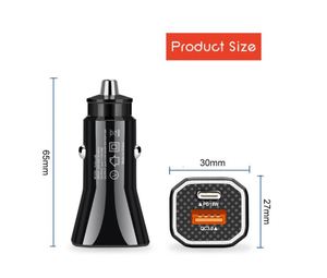 ที่ชาร์จในรถยนต์คุณภาพสูงแบบมินิ Type C 12W 2.4A พอร์ตคู่ USB+Type C ชาร์จเร็วสำหรับ iPhone 12 Pro - Product Image 6