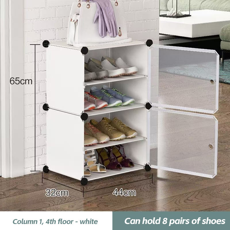 1 แถว 4 ชั้น - สีขาว