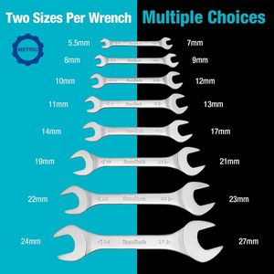 Wholesale Super-<b>Thin</b> Ratcheting Metric Open End Wrench Set Multi-functional DIY Car Repair OEM Combination <b>Spanner</b> - Product Image 2