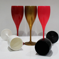 Logo personnalisable haute qualité incassable rose verre à vin Design moderne acrylique plastique blanc clair pour flûte utilisation de fête
