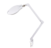Lampe Loupe LED Dimmable à Fixation par Pince 3 ou 5 Dioptries pour Techniciens Ongulaires, Lecture et Observation en Gros Plan