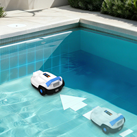 AIRROBO QD01 Nouvelle Version Robot Nettoyeur de Piscine Intelligent Sans Fil, Outil de Nettoyage Automatique des Parois, Aspirateur Filtre pour Piscine