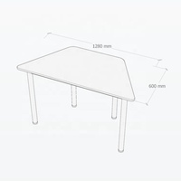 Meubles scolaires, table d'activités simple en bois, table d'étude triangulaire, table d'élève