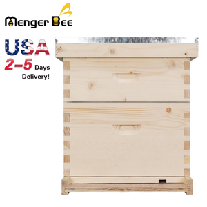 รังผึ้งแบบ Langstroth 2 ชั้น รุ่น New MengerBee 10 เฟรม แบบยังไม่ประกอบ  ทำจากไม้  แบบประกบหางนก  รับประกัน 2 ปี - Product Image 1