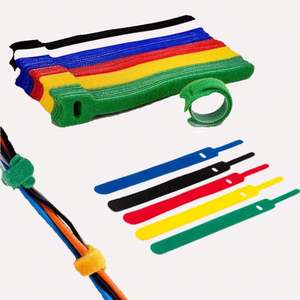 Correas de sujeción personalizadas con logo impreso, de doble cara, tipo gancho y bucle, reutilizables, ecológicas, lavables, autoadhesivas y ajustables para - Product Image 4