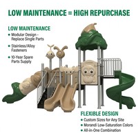 SageDelightRides Aire de jeux extérieure personnalisée avec toboggan double spirale, escaliers et rampes pour enfants, en LLDPE et acier, fabricant pour collectivités