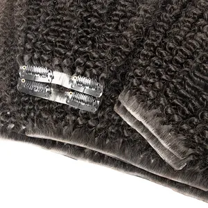 Clip de fusión de folículo rizado ins 100% clip invisible sin costuras de cabello humano en extensión de cabello
