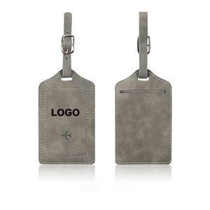 Hot Sell Wholesale Promotion Travel Gifts <b>Suitcase</b> <b>Tag</b> Customized Logo Pu Leather Luggage <b>Tags</b> - Product Image 1