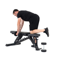 Banc de musculation réglable multifonctionnel en métal pour exercices de fitness, sit-ups et musculation