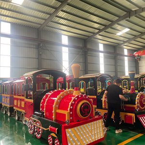 Tren Eléctrico Adaptativo Todo Terreno sin Rieles de Acero para Parques Temáticos y Centros Comerciales, Uso en Exteriores para Turismo - Product Image 3