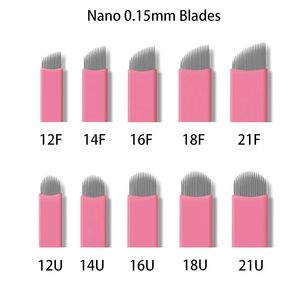 เข็มไมโครเบลดดิ้งสีชมพูขนาด 0.15 มม. แบบใช้แล้วทิ้ง สำหรับคิ้ว อายไลเนอร์ ปาก และสักลาย - Product Image 2
