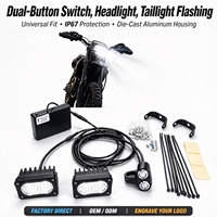 Kit de feux de poursuite LED double Baja 20W entièrement métalliques SXN pour Sur-Ron Ultra Bee LBX LBS, clignotants stroboscopiques, alimentés par piles AA, IP67