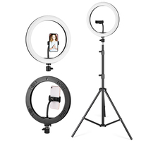 Anneau lumineux LED de 10 pouces, anneau lumineux à intensité variable, 3200K-5600K, lampe d'anneau lumineux pour la photographie et le maquillage
