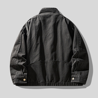 Blouson aviateur zippé kaki pour homme, col montant, style sportswear, décontracté, pour le printemps et l'hiver