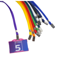 Lanière personnalisée en polypropylène côtelé uni, durable, avec clip Bull DOG, pour la rentrée scolaire, plusieurs couleurs, en gros, support de stock disponible