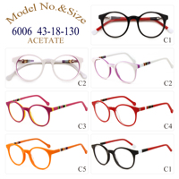 Kacamata Anak Bulat Asetat Berkualitas Tinggi Mode Baru Grosir Cina Bingkai Optik Model Sara 6006 Semua Bentuk