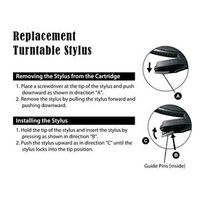 เข็มสไตลัสปลายรูปทรงรูบี้ ผลิตจากอะลูมิเนียมและพลาสติก ทนทาน สไตล์เรโทร สำหรับเครื่องเล่นแผ่นเสียงไวนิล อุปกรณ์เสริมสำหรับเครื่องเล่นแผ่นเสียงที่บ้าน - Product Image 6