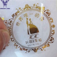 Autocollants de bouteille de parfum personnalisés avec logo transparent Étiquettes cosmétiques transparentes en feuille d'or Texte personnalisé Logo Autocollants transparents