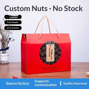 Boîtes cadeaux en carton ondulé de luxe personnalisées pour les noix et les en-cas avec impression de logo - Product Image 1