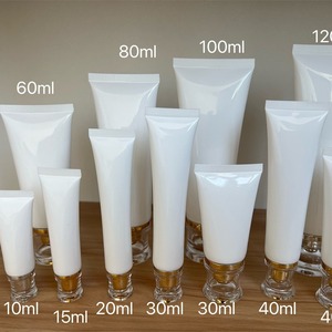 หลอดบรรจุภัณฑ์เครื่องสำอางสีขาวชนิดนิ่ม ขนาด 10 มล. 15 มล. 20 มล. 30 มล. 40 มล. 60 มล. 80 มล. 100 มล. สำหรับบรรจุภัณฑ์โฟมล้างหน้า ครีม โลชั่น - Product Image 1