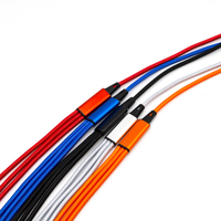 Cable de Carga USB-C 5 en 1 de Nailon Resistente, Venta al Por Mayor de Fábrica, Cable Cargador Tipo C para Regalos Promocionales y Ferias Comerciales