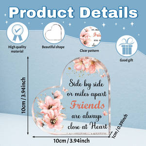 1 recuerdo de corazón de acrílico para amigos/ Hermanas: regalo perfecto para el Día de San Valentín y <span class=keywords><strong>cumpleaños</strong></span> - Product Image 4