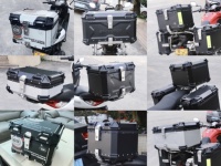 Ensemble de 3 valises latérales de 38 L + 1 coffre arrière de 45 L pour moto, en aluminium, pour le rangement