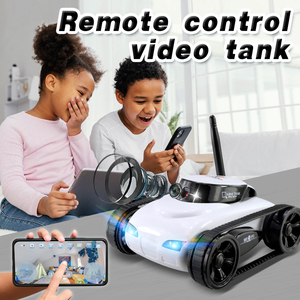 Tank RC intelligent avec rotation à 360° °   Contrôle par caméra et application téléphonique - Transmission <span class=keywords><strong>vidéo</strong></span> en temps réel, jeu <span class=keywords><strong>de</strong></span> cache-cache, jouet éducatif STEM pour enfants - Product Image 2
