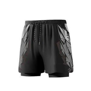 Jiehu Men's Swim Trunks <b>Black</b> Sporty Quick Dry Mid Waist Polyester Woven <b>Board</b> Shorts Adult Swim Wear - Product Image 2
