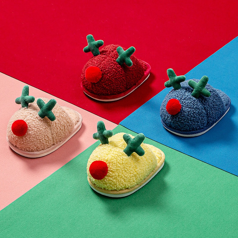 Детские тапочки для маленьких девочек и мальчиков; Милые теплые зимние домашние тапочки с рисунком; Нескользящие домашние тапочки для спальни; Удобная домашняя обувь