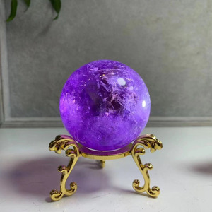 Sfere Feng Shui Intagliate e Incise in Stile Angelo, Cristalli di Quarzo Rosa e Ametista, Pietre Spirituali all'Ingrosso - Product Image 2