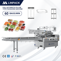Linpack Hoge Snelheid Horizontale Kussen Type Automatische Verse Plantaardige Plastic Verpakking Verpakkingsmachine Voor Groenten En Fruit