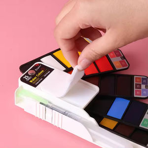 Venta al por mayor 25 colores artista Mini portátil sólido acuarela pigmento pintura conjunto caja de bolsillo con 1 pincel pluma - Product Image 3