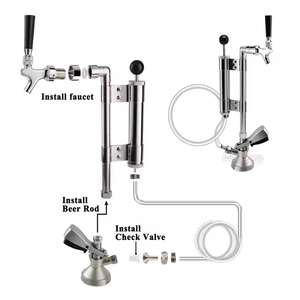 Pompe à fût pour fête de bière Homebrew Type G/A/D/S Coupleur de fût Distributeur de robinet de bière avec système G5/8' - Product Image 5