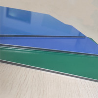 Feuilles d'alluminobond de 3mm, panneaux composites d'aluminium revêtus de rouge brillant pour revêtement mural