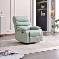 Fauteuil inclinable moderne de luxe en PU, contemporain, extensible, ergonomique, avec structure métallique pivotante – Idéal pour salon, sieste ou bureau