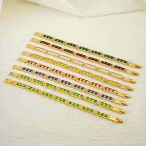 Pulsera Brazalete de Acero Inoxidable Chapado en Oro de 18K de las Siete Potencias Africanas Santería Joyería de Regalo - Product Image 2