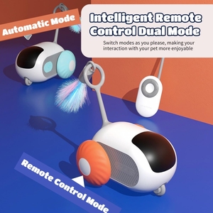 Vente en gros de voiture de course par gravité électrique intelligente à deux modes, jouet en matériau TPR, jouet télécommandé pour <span class=keywords><strong>chat</strong></span>, jouet écologique pour <span class=keywords><strong>chat</strong></span> - Product Image 2