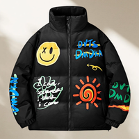 Veste d'hiver pour homme avec logo personnalisable, veste épaisse à col montant imprimé, grande taille, veste d'hiver chaude pour homme pour l'extérieur
