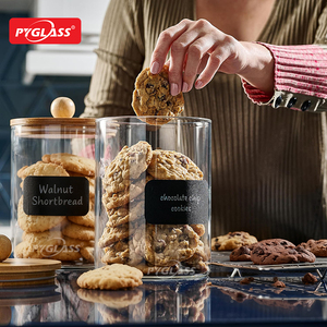 Pyglass - Juego de Recipientes de Vidrio Transparentes Herméticos para Almacenamiento de Alimentos, Organizador de Café, con Tapa Libre de BPA y Logotipo, para Cocina Moderna - Product Image 4