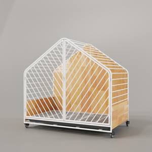 Cage à chien en bois massif de luxe moderne et simple avec boîte de toilette séparée, emballage pour chiens de petite/moyenne/grande taille - Product Image 1
