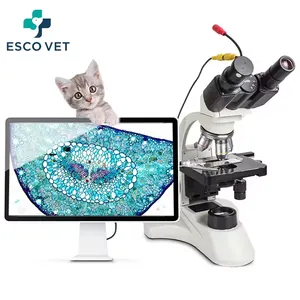 Kostengünstiges Veterinär-Binokularmikroskop Klarbildaufnahme 1600x Elektro-Mikroskop Biologisches Mikroskop mit Bildschirm